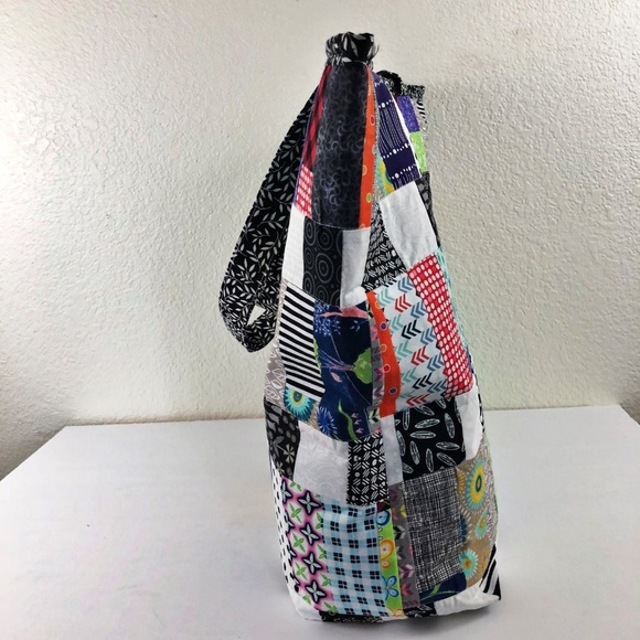 Handmade Bag Tote Quilted OOAK Multi Color New - Picture 5 of 8